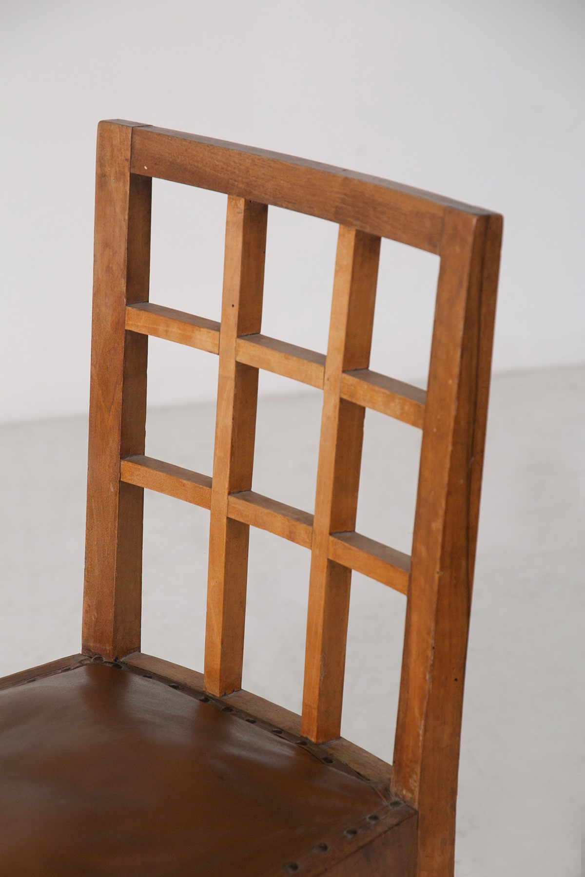 Gio Ponti - Set di sei sedie in legno e pelle