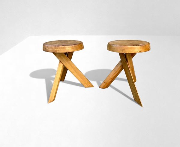 Pierre Chapo - Coppia di sgabelli