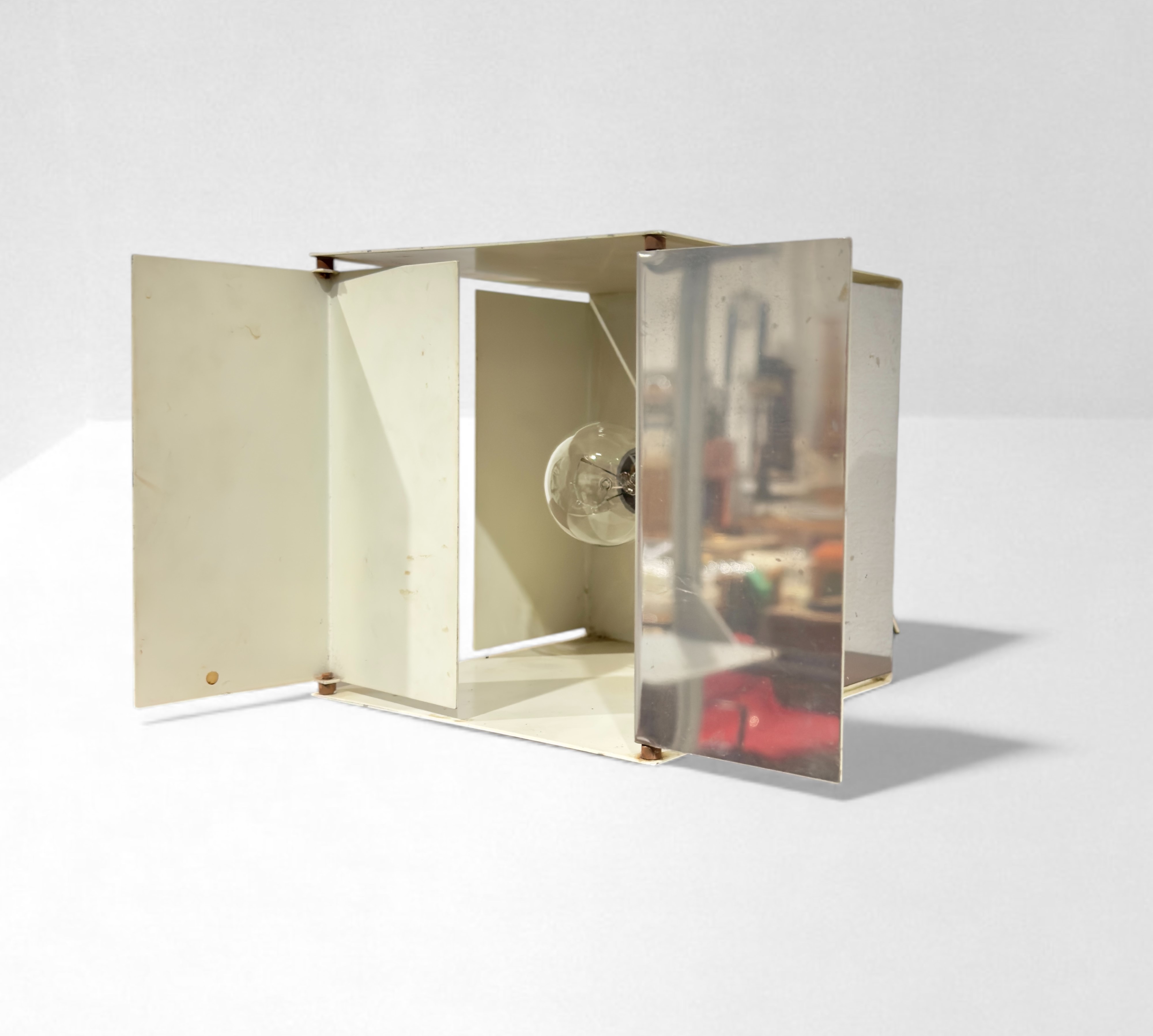 Paolo Tilche - Lampada da tavolo 3H in metallo cromato, 1971