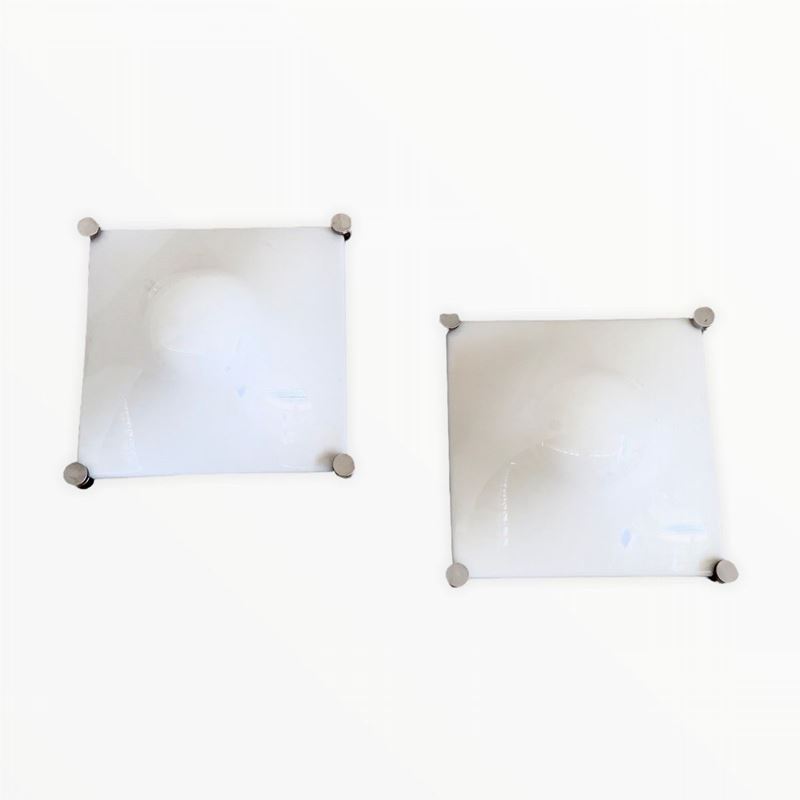 Coppia di Applique/plafoniere Bolla