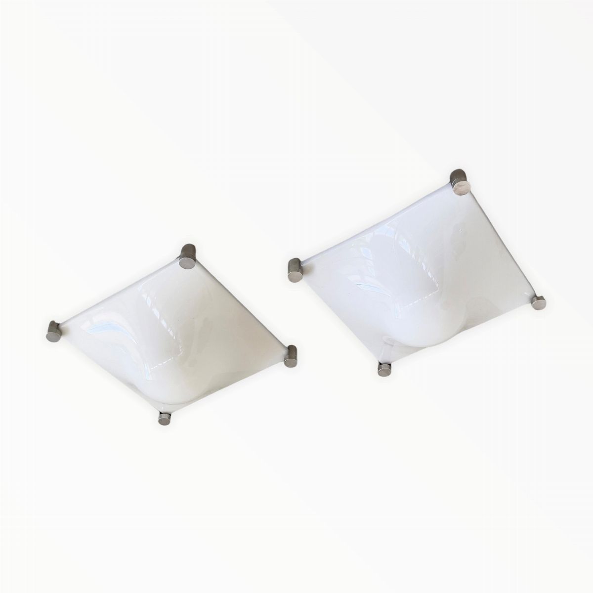Coppia di Applique/plafoniere Bolla
