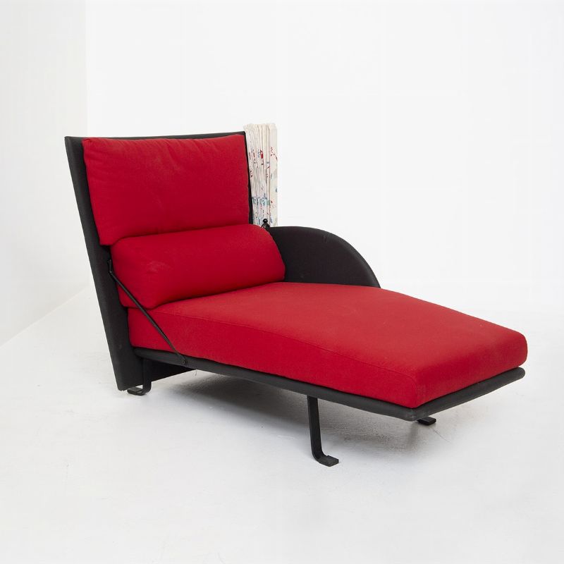 "Le Mirande" Chaise Longue By Paolo Nava for Flexiform in Leather and Cotton