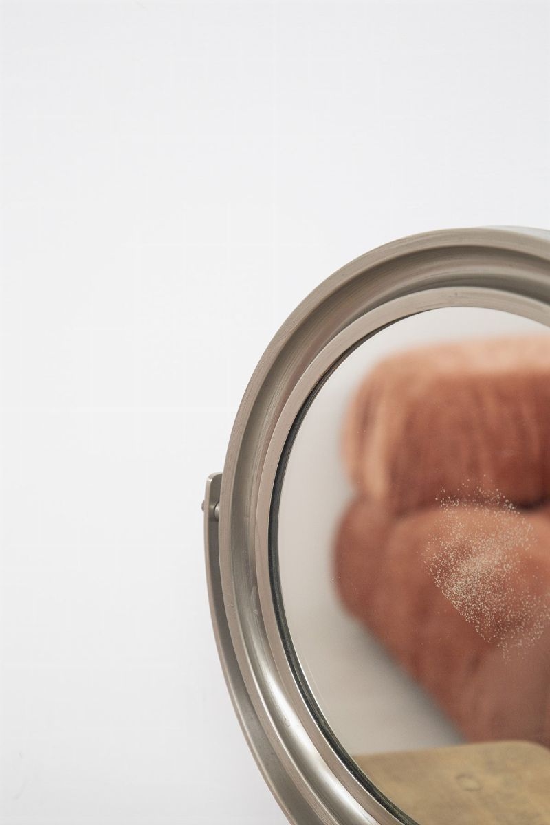 Specchio da Toeletta Vintage in Marmo per Artemide