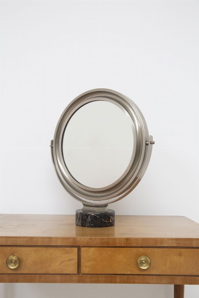 Specchio da Toeletta Vintage in Marmo per Artemide