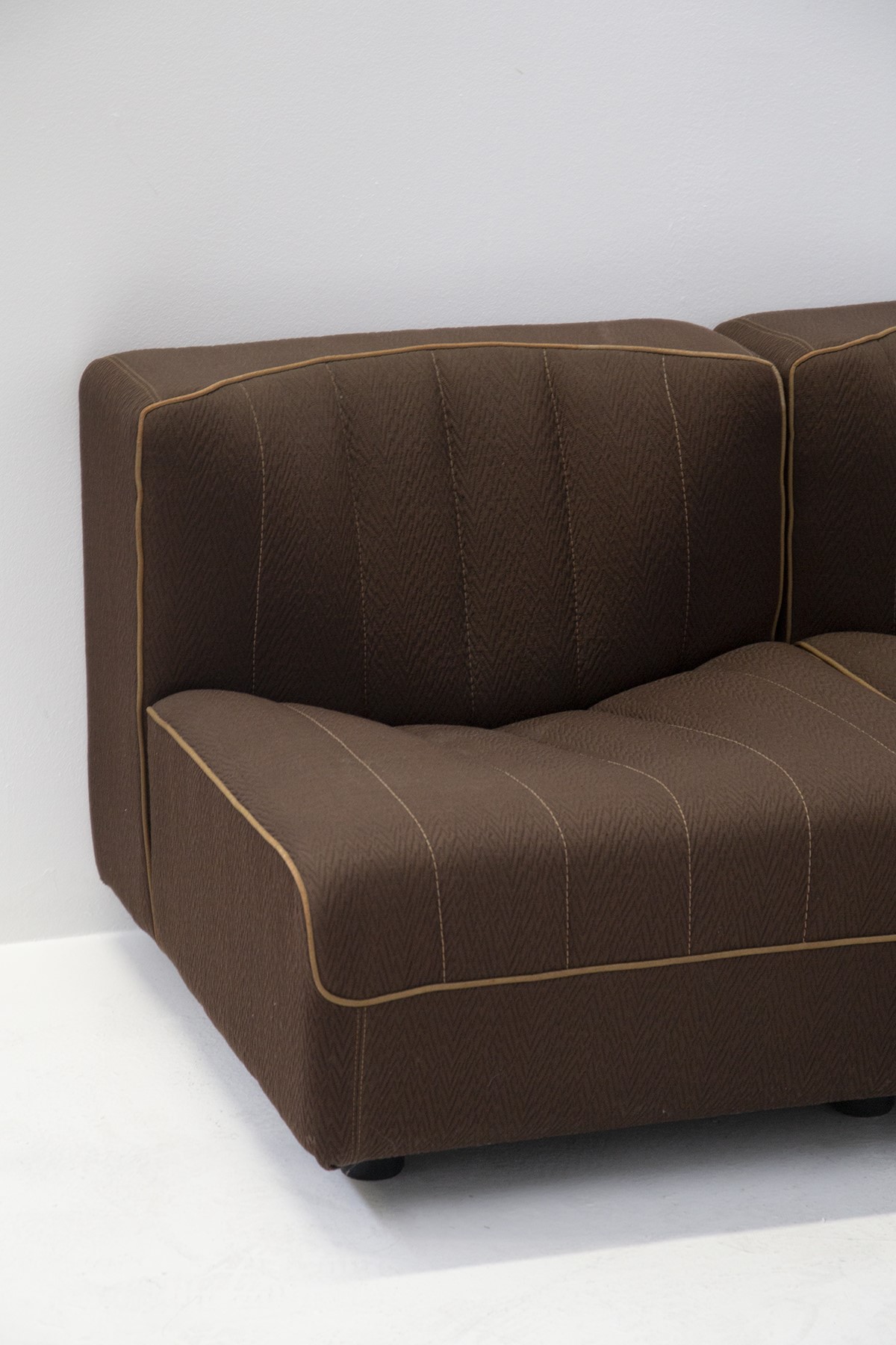Brown Fabric Modular Sofa by Tito Agnoli for Arflex