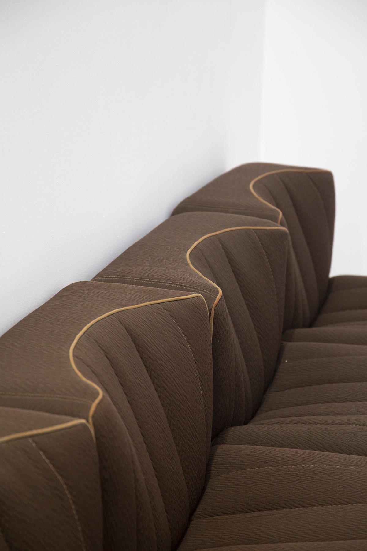 Brown Fabric Modular Sofa by Tito Agnoli for Arflex