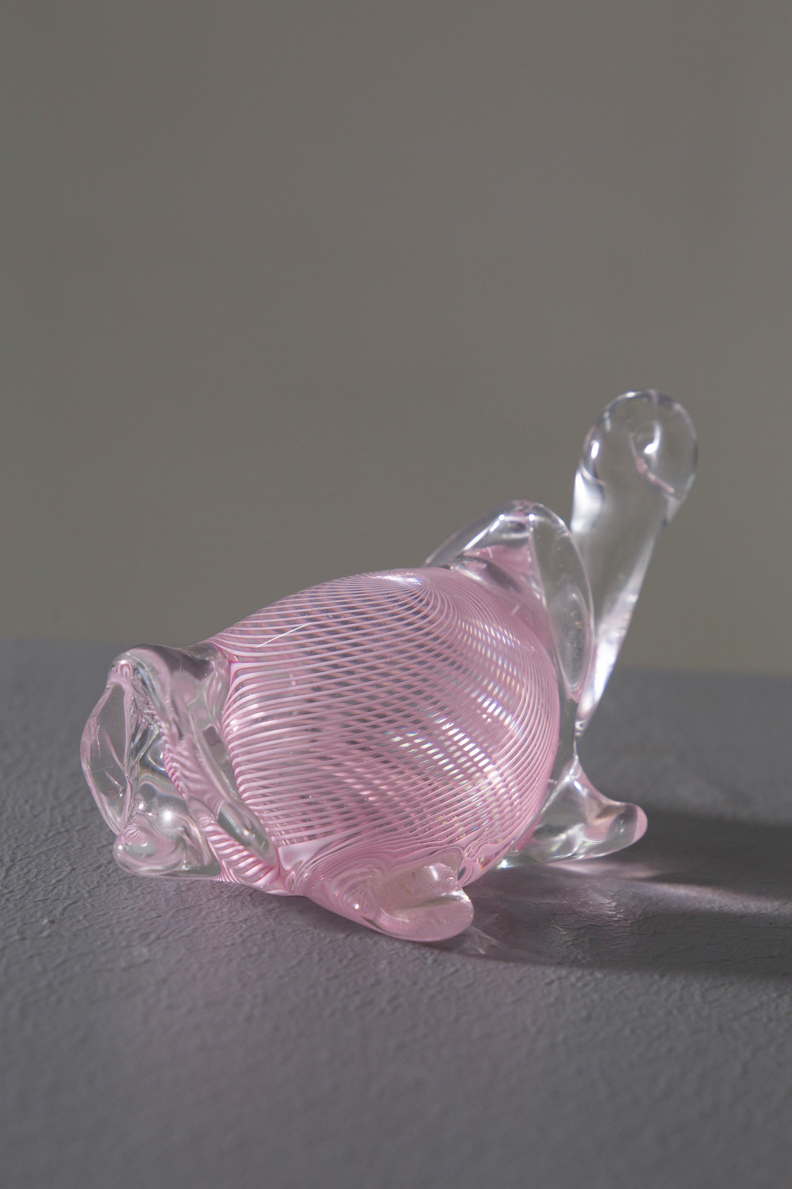 Murano Glass - Statua decorativa a forma di tartaruga in vetro rosa