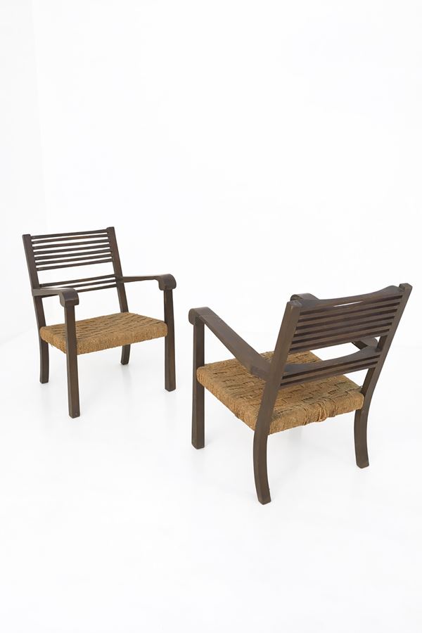 Giancarlo  Palanti - Pair of Attr armchairs.