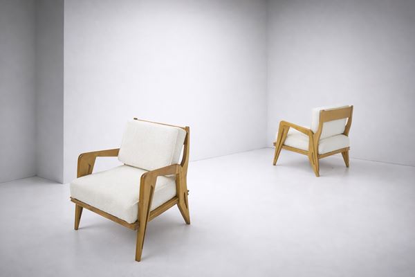 Franco Campo,Carlo Graffi - Franco Campo and Carlo Graffi Attr. armchairs in bouclé