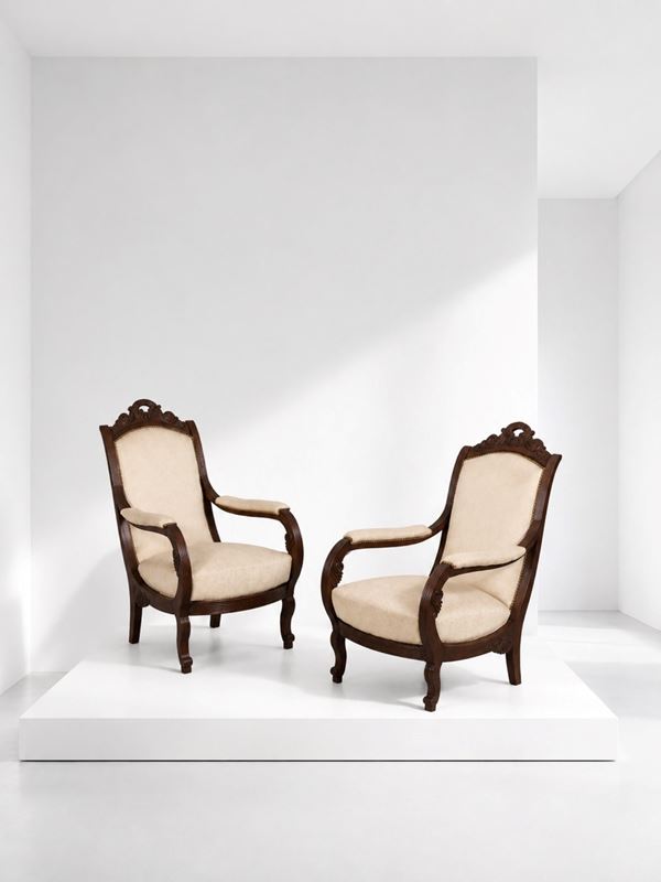 Manifattura Italiana - Pair of armchairs