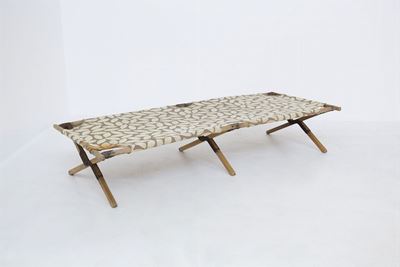 Letto da Campeggio in Ottone e Legno