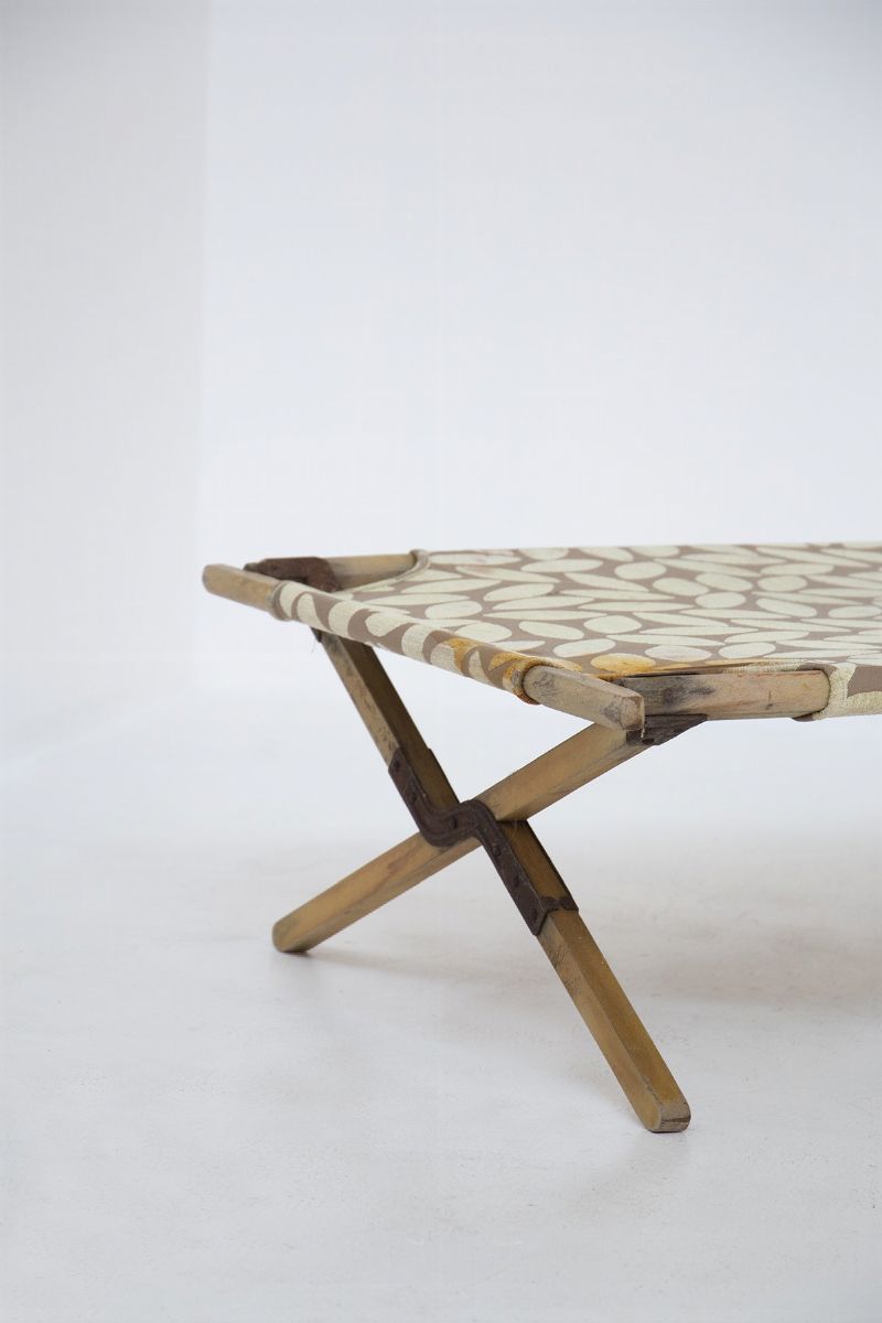 Letto da Campeggio in Ottone e Legno