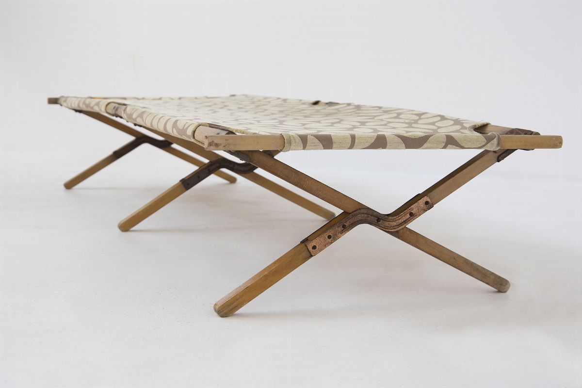 Letto da Campeggio in Ottone e Legno