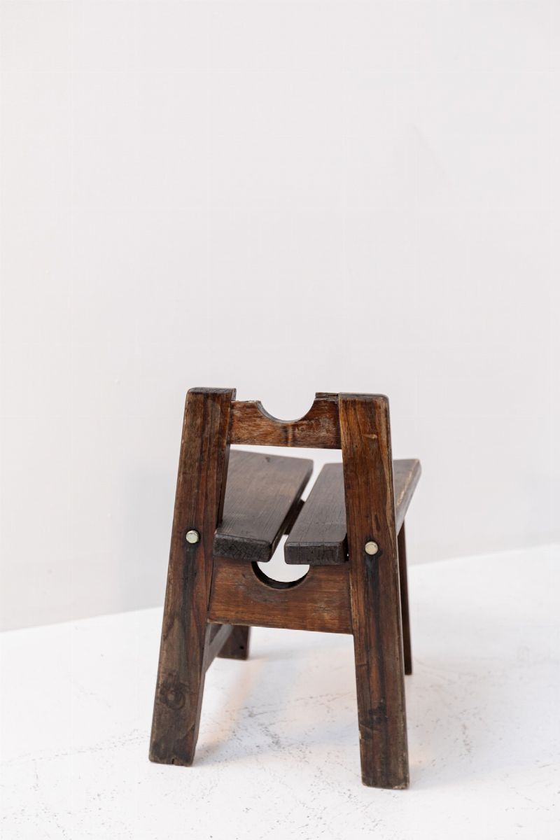 Set of Five Italian Wooden Stools