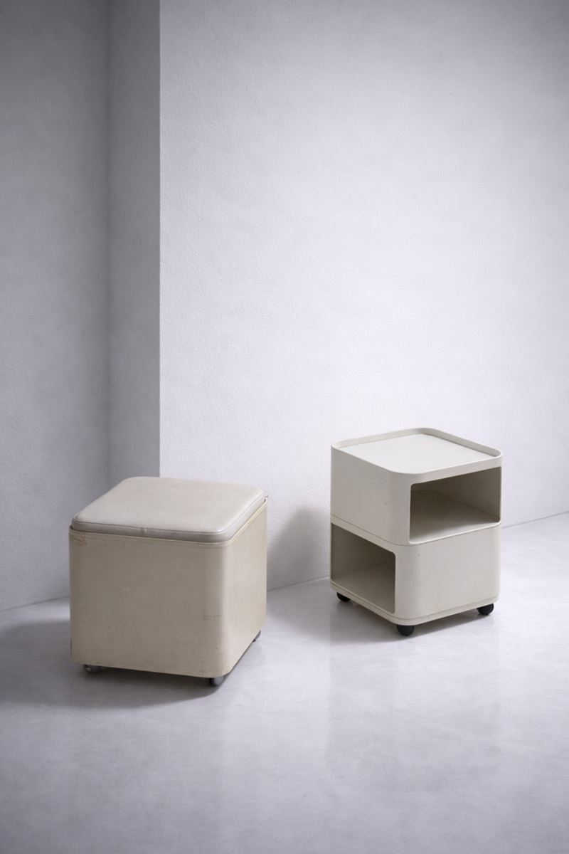 Coppia sgabello e comodino