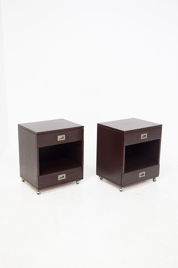 Luigi Caccia Dominioni - Vintage Nightstands in Wood for Residence Vips