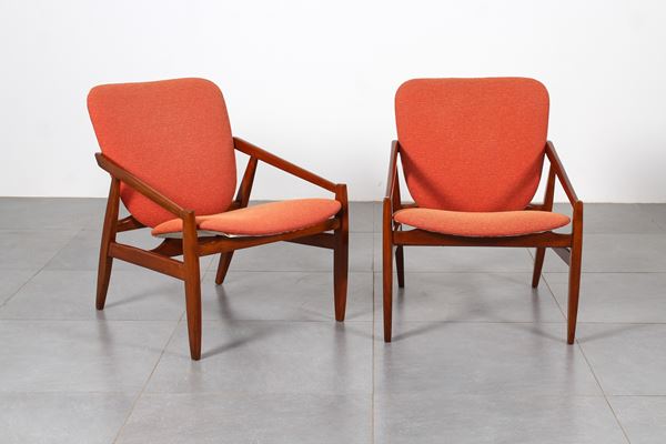 Manifattura Italiana - Pair of Italian armchairs