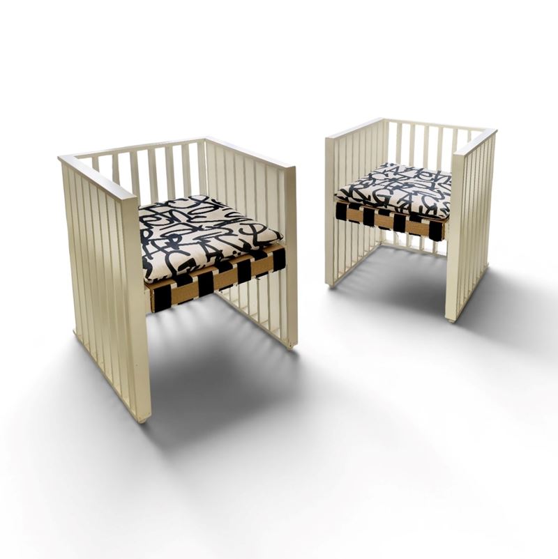 Coppia di poltrone di Josef Hoffmann e Koloman Moser per Wittmann.