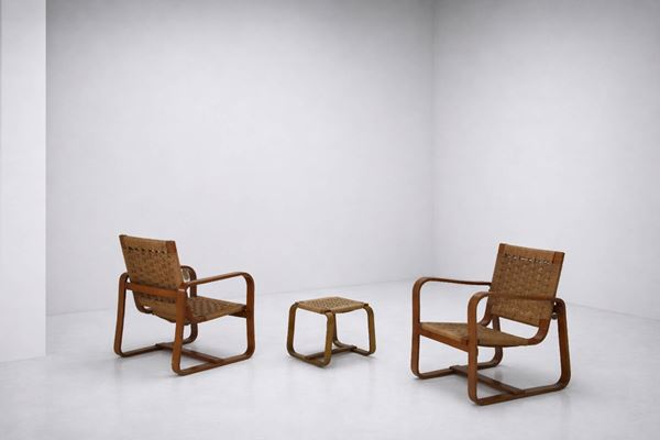 Giuseppe Pagano - Set poltrone e pouf