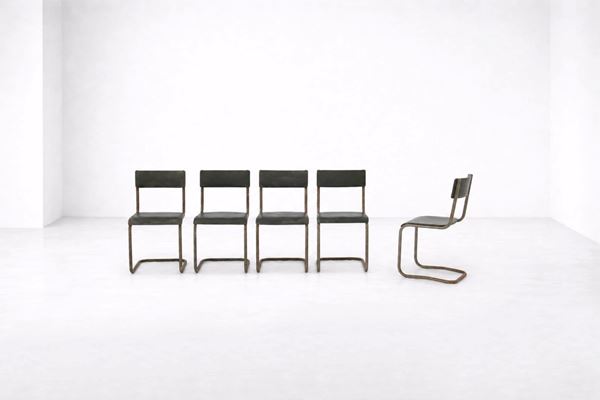 Giuseppe Pagano - Set di cinque sedie attr.