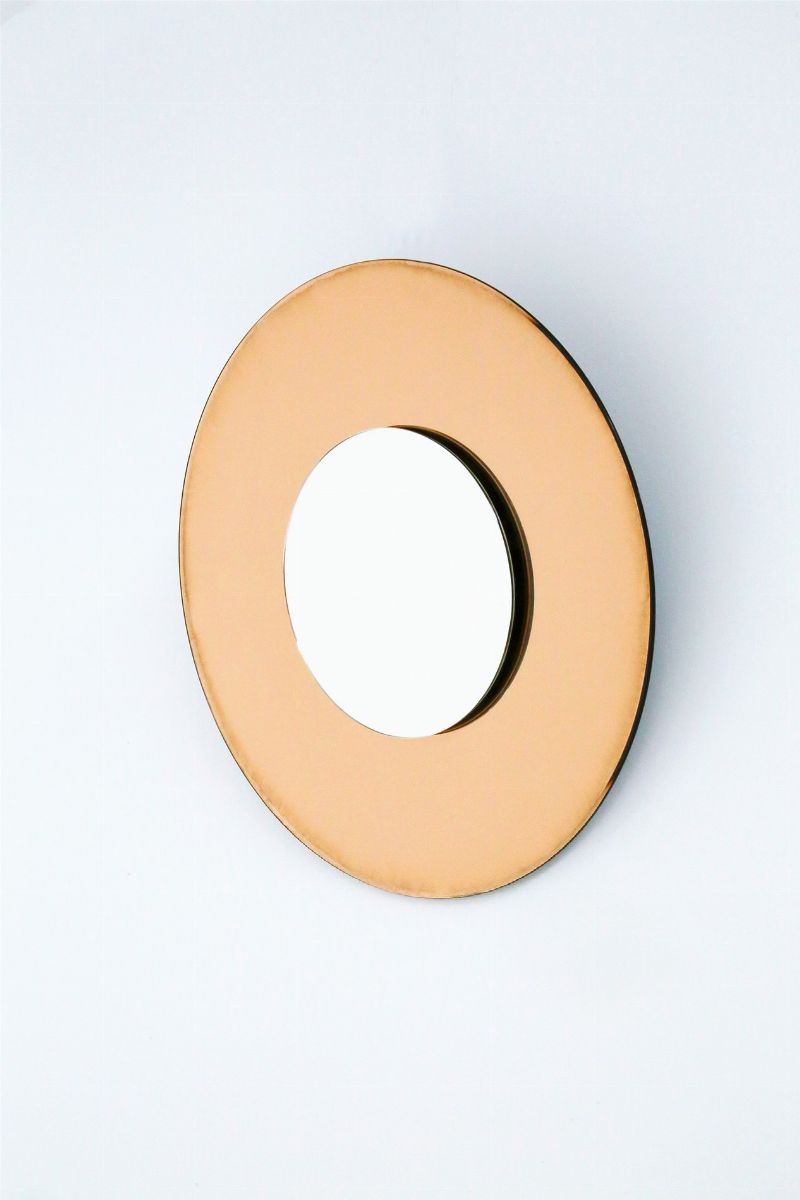 Specchio Contemporaneo in Stile Fontana Arte di Effetto Vetro