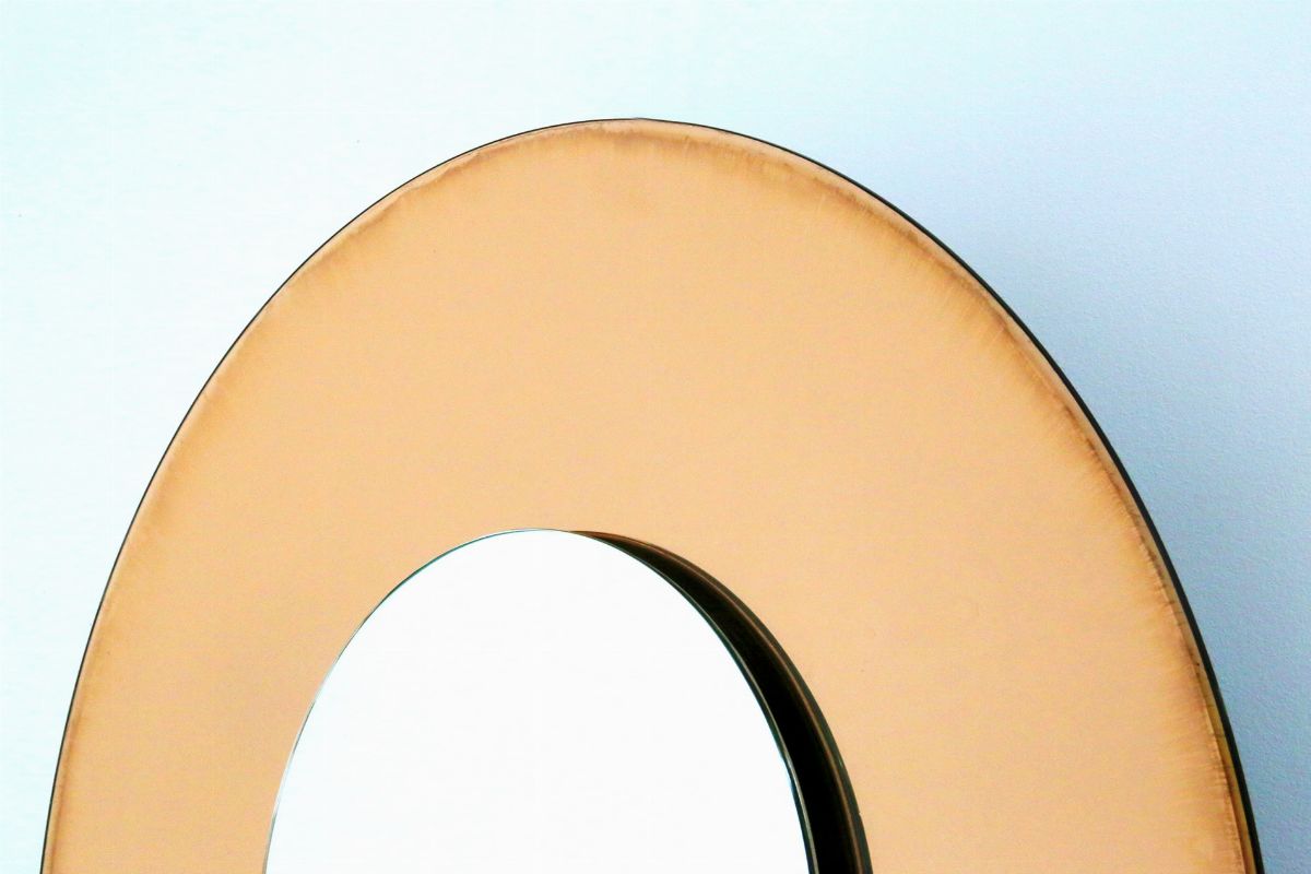 Specchio Contemporaneo in Stile Fontana Arte di Effetto Vetro