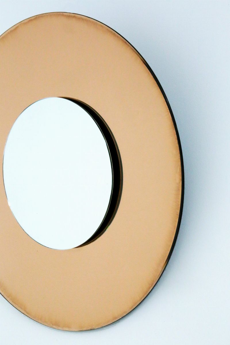 Specchio Contemporaneo in Stile Fontana Arte di Effetto Vetro