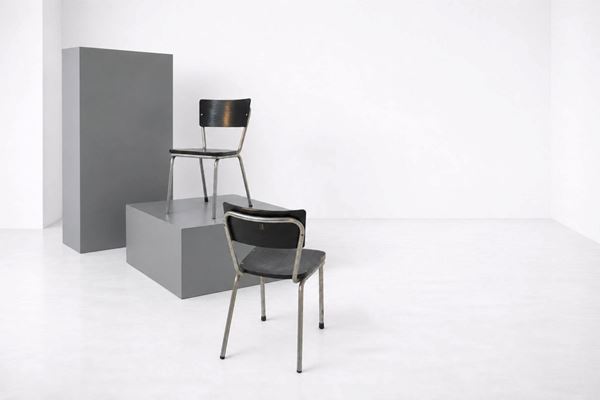 Calligaris - Pair of chairs, label