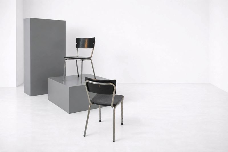 Calligaris - Coppia di Sedie, Etichetta