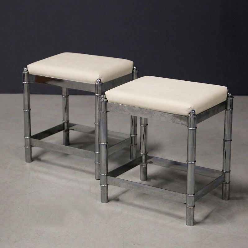 Coppia di sgabelli francesi in stile Art Deco