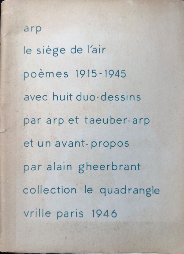 Jean Arp - The Siege of the Air. Poems 1915-1945