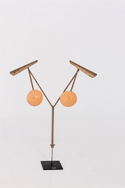 Scultura Busto Astratto Italiano in Ottone e Alluminio