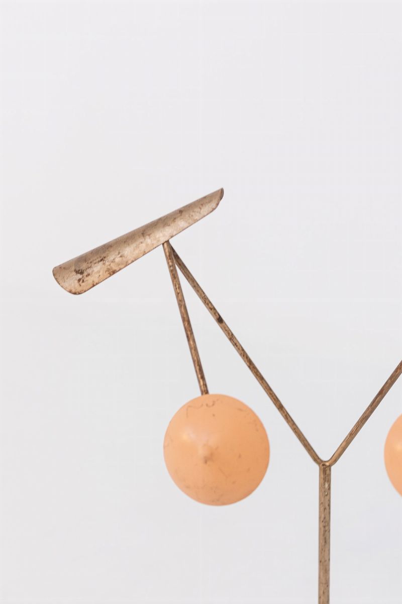 Scultura Busto Astratto Italiano in Ottone e Alluminio