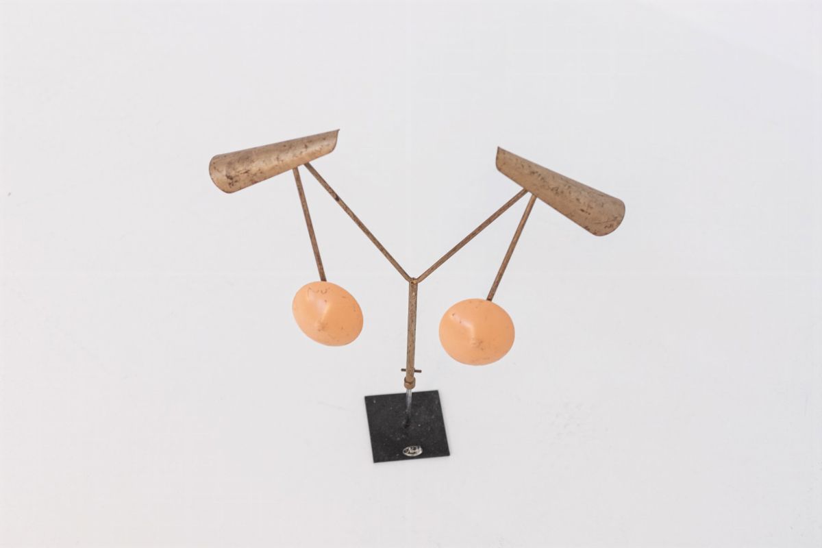 Scultura Busto Astratto Italiano in Ottone e Alluminio
