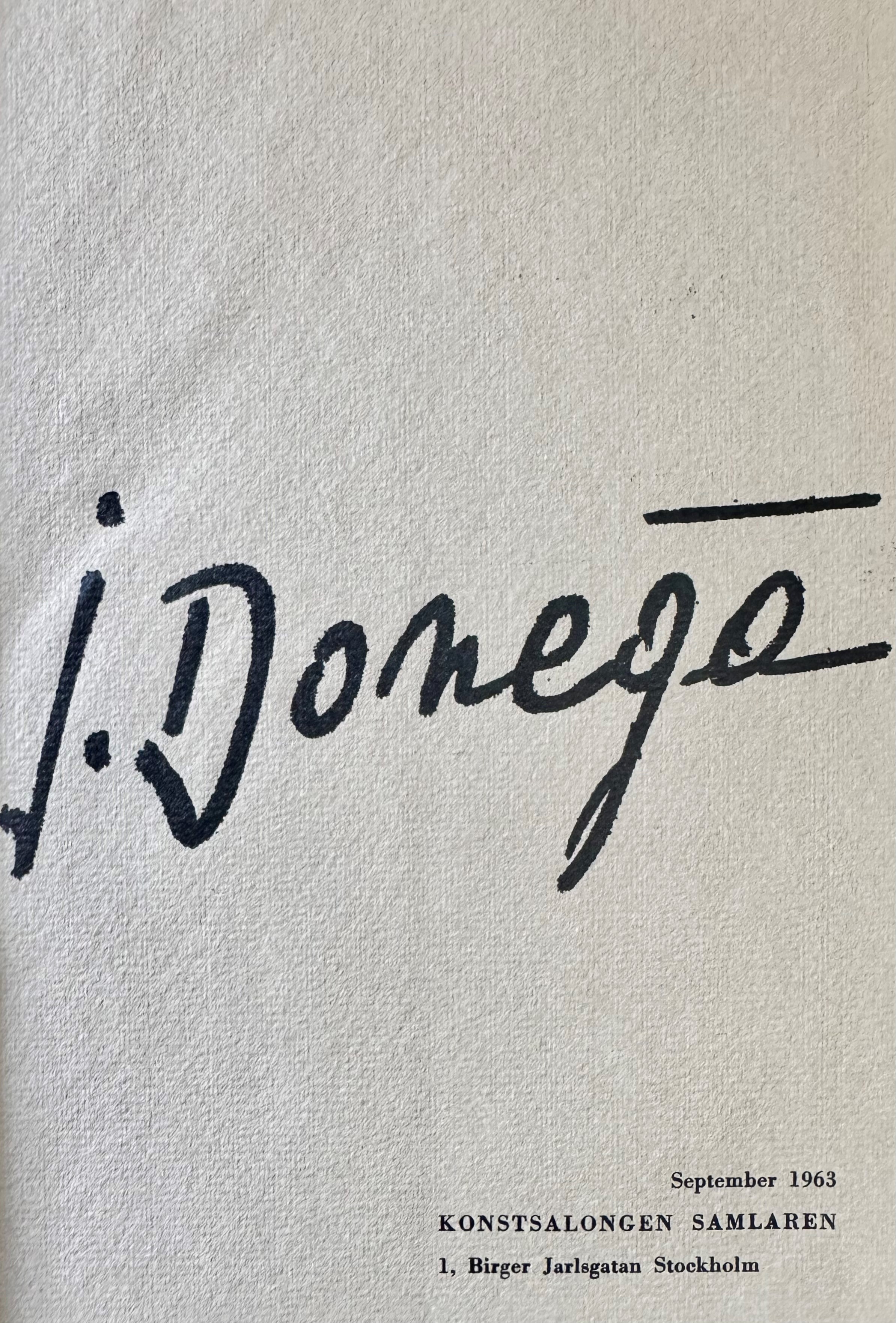 Gianfranco Donegà, Catalogo della mostra personale (Stoccolma, settembre 1963)