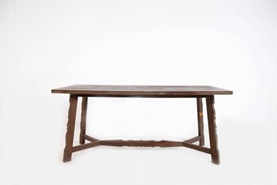 Tavolo da Pranzo Vintage Italiano in Legno