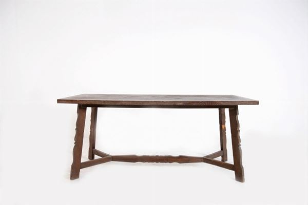 Italian Vintage Dining Table in Wood