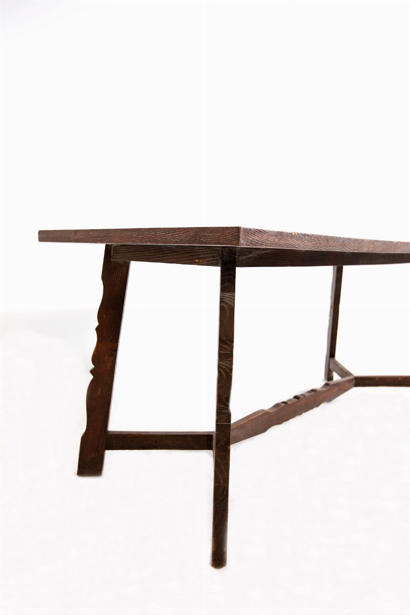 Tavolo da Pranzo Vintage Italiano in Legno