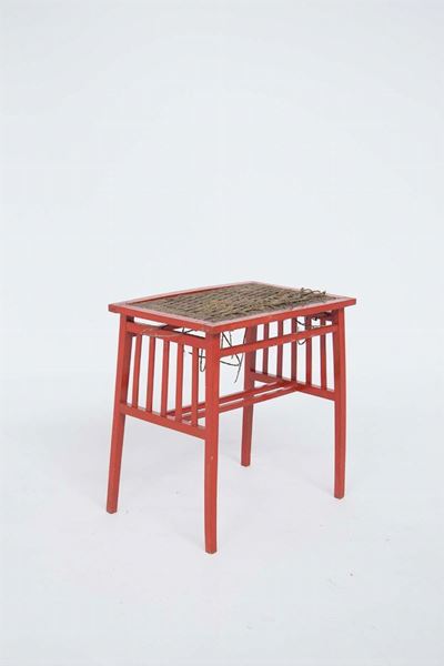 Tavolino in Legno nello Stile di Ettore Sottsass