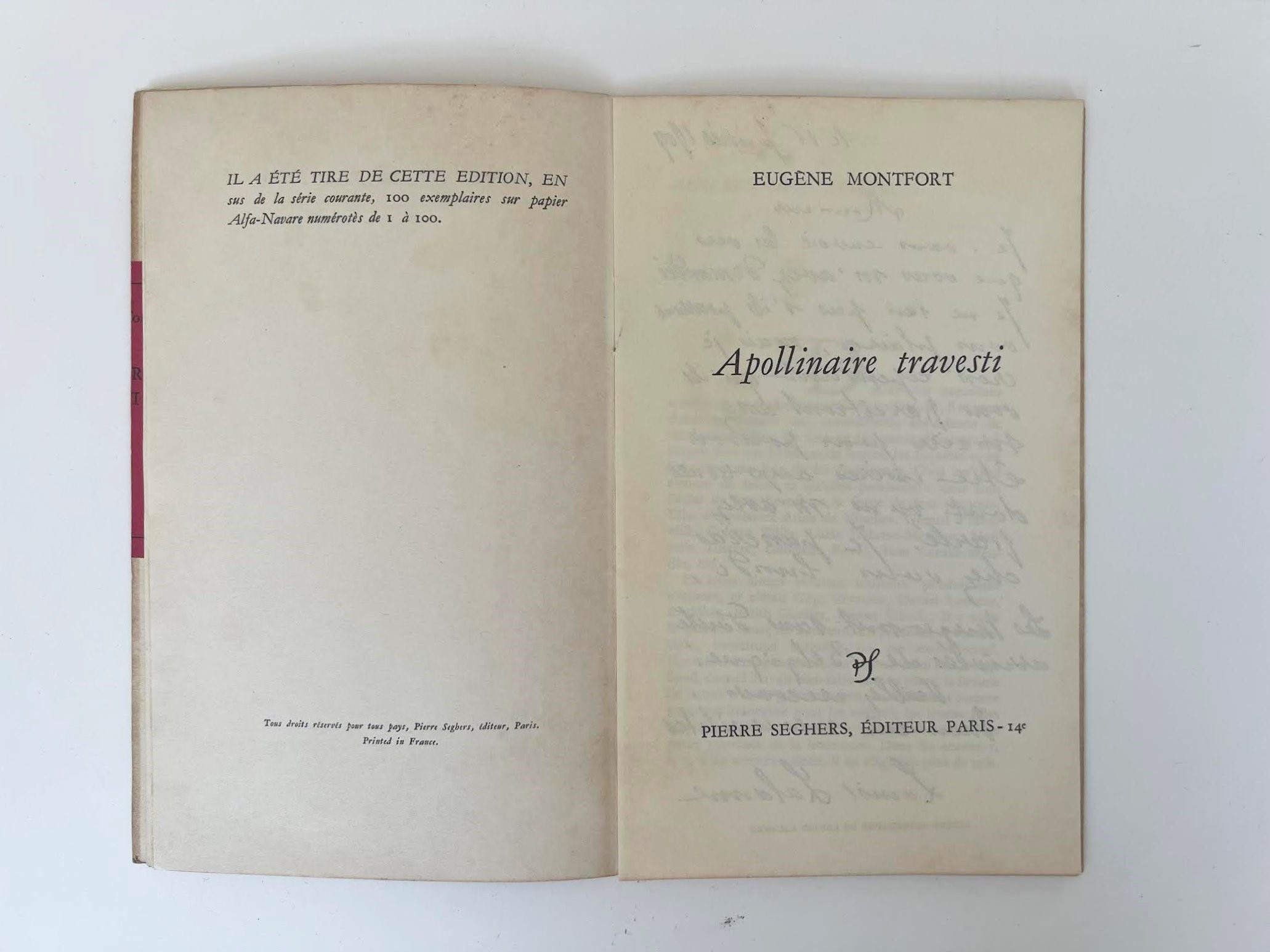 Eugène Montfort, Apollinaire travesti