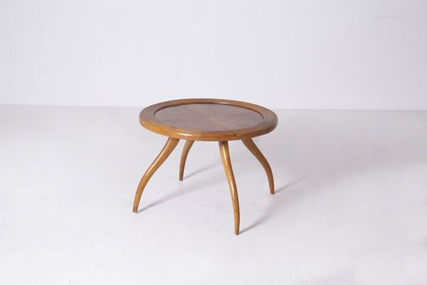 Osvaldo Borsani - Tavolino Italiano in Legno (Attr.)