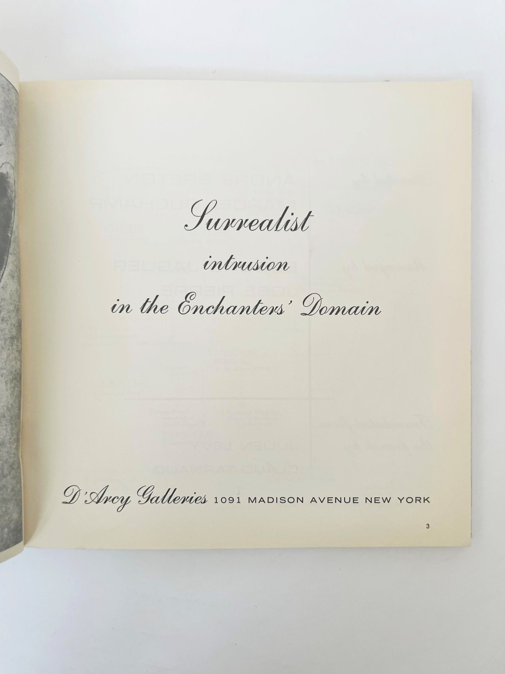 André Breton, Marcel Duchamp, Surrealist Intrusion in the Enchanters’ Domain, catalogo di mostra ...