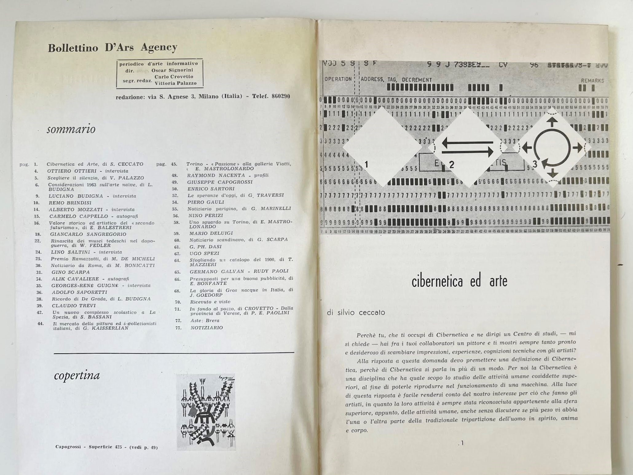 D'Ars Agency, Bollettino d’Arte Informativo, Anno IV n. 2 (marzo–maggio 1963)