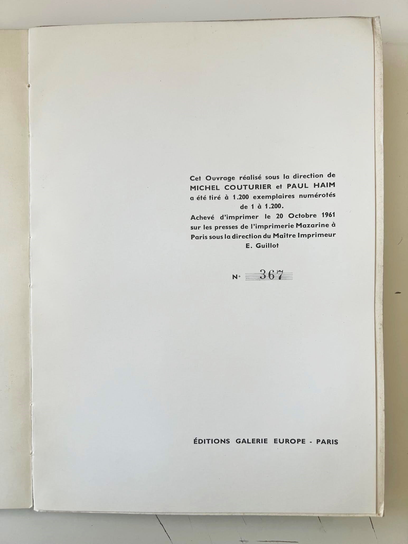 Wols (Alfred Otto Wolfgang Schulze), Catalogo della mostra “Peintures et Gouaches” 1932-1942, 196...