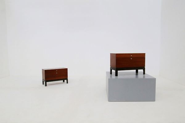 Pair of Bedside by MiM in Wood