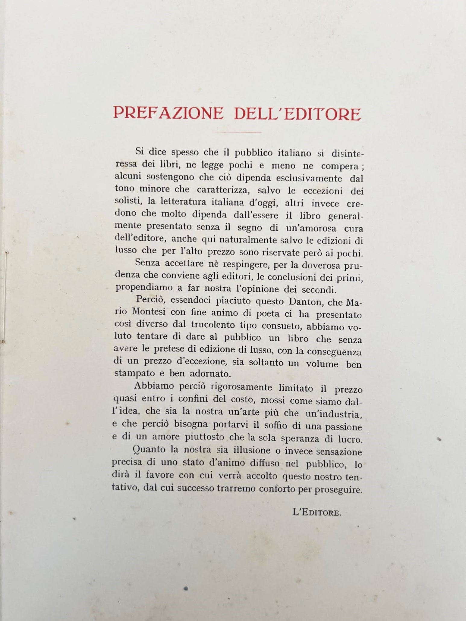 Montesì, Mario, Danton. Dramma in quattro atti
