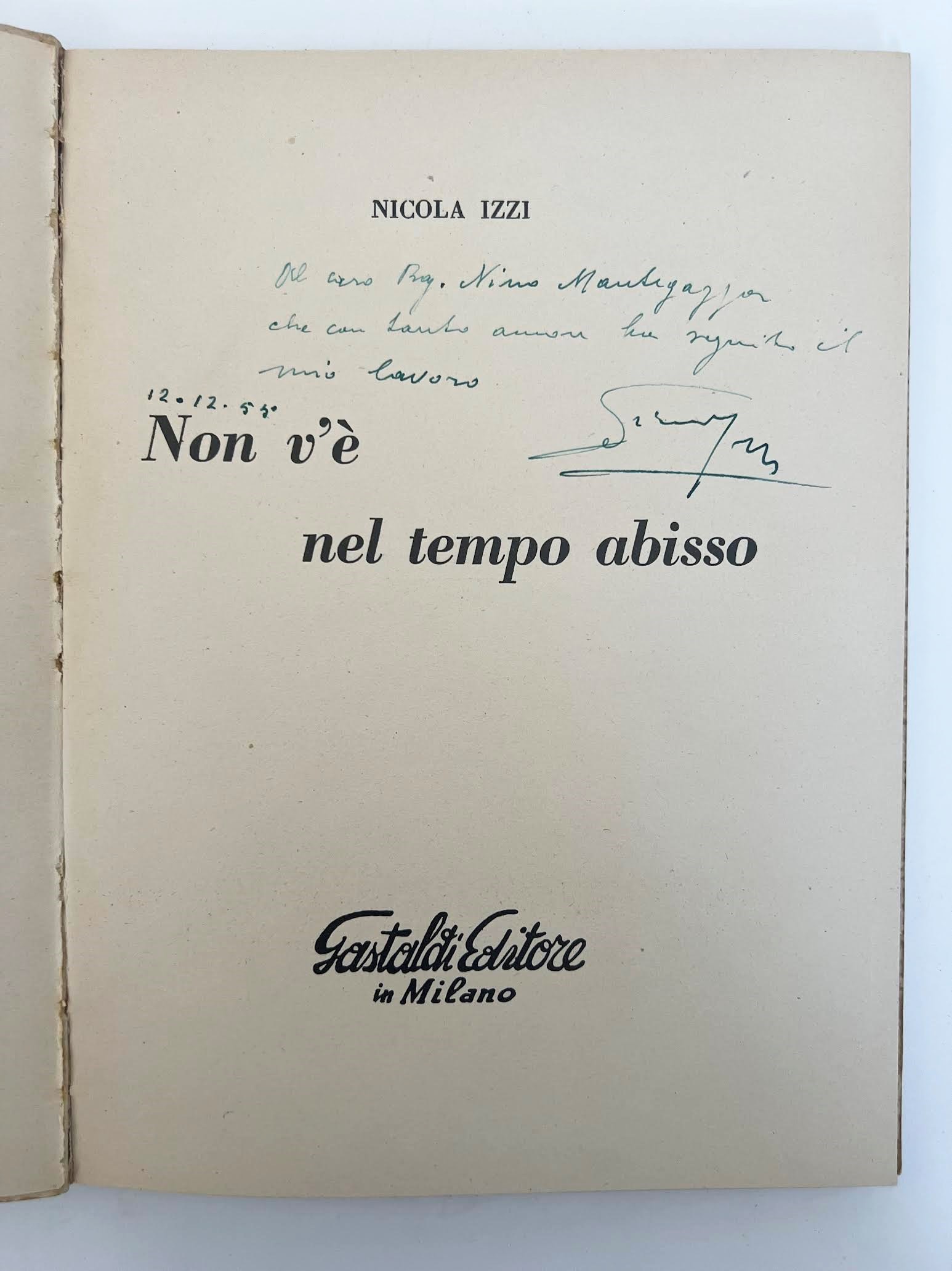 Nicola Izzi, Non v'è nel tempo abisso