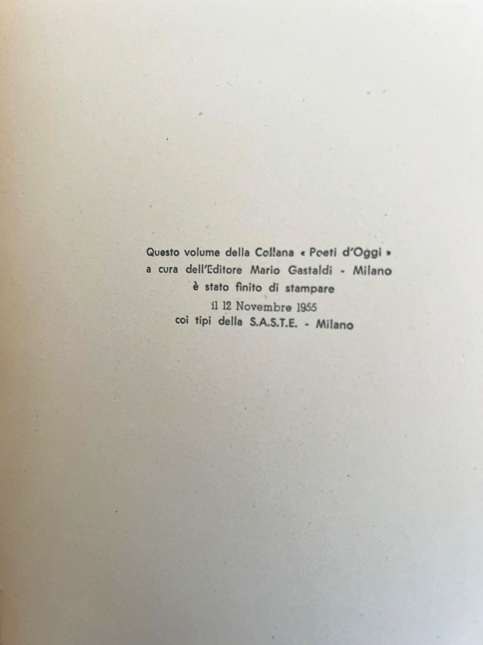Nicola Izzi, Non v'è nel tempo abisso