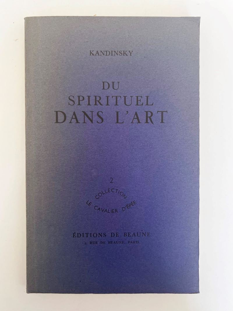 Kandinskij, Wassily, Du Spirituel dans l'Art et dans la Peinture en Particulier (Prima edizione f...