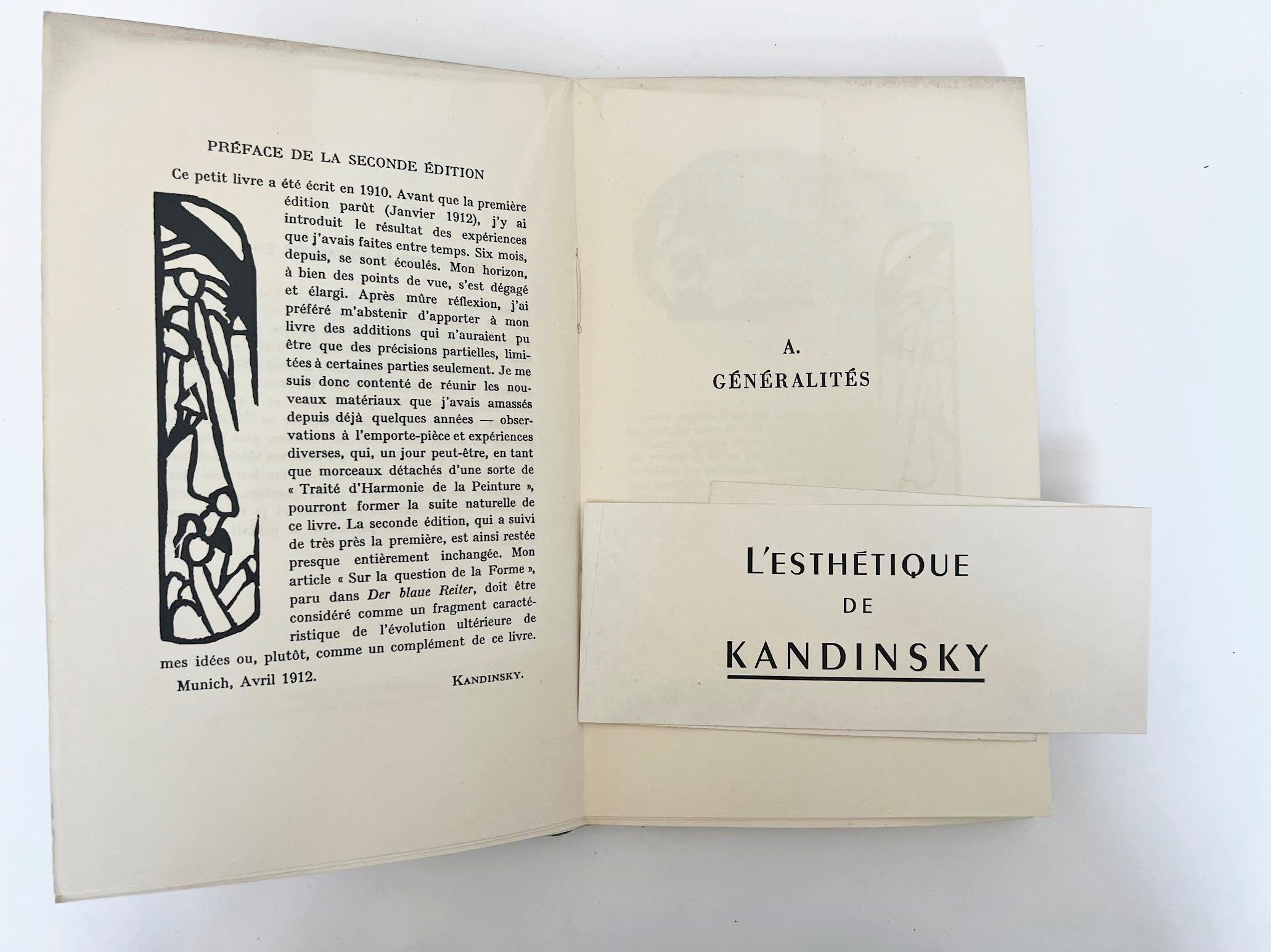 Kandinskij, Wassily, Du Spirituel dans l'Art et dans la Peinture en Particulier (Prima edizione f...